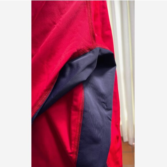 Lands’ End Men’s Red Quarter Zip Pullover Mock Neck Long Sleeve Sweatshirt XXL - Picture 3 of 6